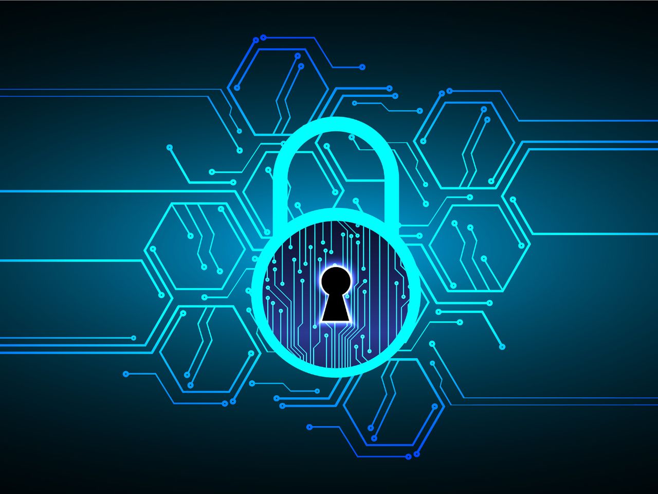 Cybersecurity dashboard with global threat detection in background